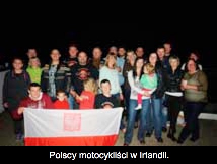 Polscy motocykliści w Irlandii.