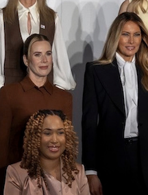 Nawrocka u boku Melanii